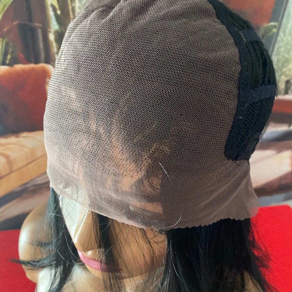 NEW! Free part Lace Front Wig - black angled bob